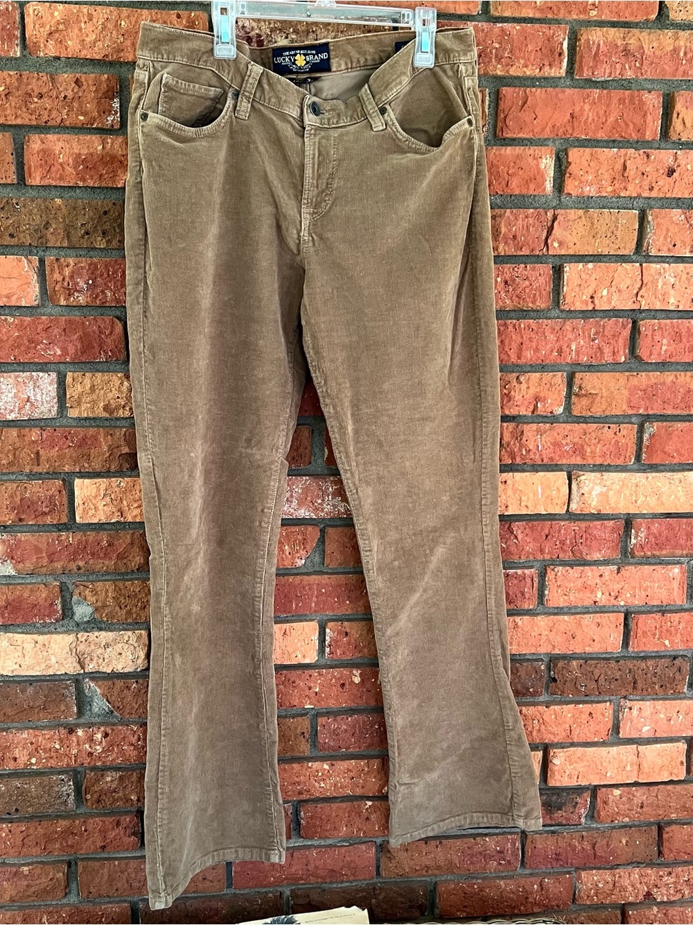 Lucky Brand Women’s Tan Corduroy Pants - Bootcut Leg